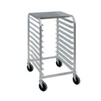 image of Cres Cor 275381810KDTA 10 Pan End Load Half Height Mobile Aluminum Sheet Pan Rack w/ 3" Bottom Load Slides
