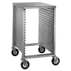 image of Cres Cor 2801818A 18 Pan End Load Sheet Pan Rack / Mobile Work Station with Corrugated Sides, Stainless Steel Top