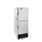 image of Cres Cor H135WUA11 1-Compartment Heated Holding Cabinet, Dutch Door, 67"-72"H, 11×18×26 & 22×12×20 Pans, All Aluminum, Mobile