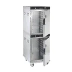 image of Cres Cor H339214C 2-Compartment Mobile Heated Holding Cabinet, 16-Pan Capacity, Dutch Door, All Stainless Steel, ENERGY STAR®