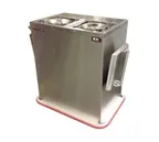 image of Carter-Hoffmann BH2S Mobile Enclosed 2-Stack Dish Dispenser, 120 Bases or 150 Plates, Heated