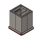 image of Carter-Hoffmann ETD2020 Enclosed Single Stack Dispenser Cart  for 20 x 20 Wash Racks