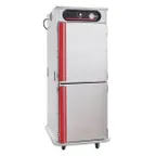 image of Carter-Hoffmann HL5-1812 "Full Height" 1-Door Solid Dutch Heated Holding Cabinet, 73-78" H, Insulated, 24x12"x20"/12x18"x26" Pan Capacity, Aluminum