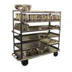image of Carter-Hoffmann T610 Stainless Steel 6-Shelf Queen Mary Cart w/ 1200 lb. Capacity, Raised Edges
