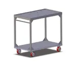 image of Carter-Hoffmann TT104 47" Stainless Steel Tray Two Shelf Stacking Cart