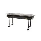 image of Crown Verity CV-BM-60 72" Portable Outdoor Charbroiler Charcoal Grill, 60" x 24" Surface