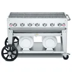 image of Crown Verity CV-CCB-48 48" Mobile Outdoor Grill, 2 Horizontal LP Tanks, 99.000 BTU