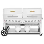 image of Crown Verity CV-CCB-72RDP 72" Outdoor Gas Grill w/ Roll Dome, 2 LP Tanks, 159.000 BTU