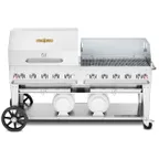 image of Crown Verity CV-CCB-72RWP 72" Outdoor Gas Grill, Roll Dome, Wind Guard, 2 LP Tanks, 159.000 BTU