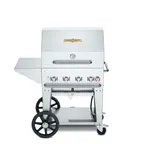 image of Crown Verity CV-MCB-30PKG 30" LP Gas Mobile Outdoor BBQ Grill/Charbroiler Package, 64.500 BTU