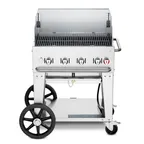 image of Crown Verity CV-MCB-30WGP 30" Mobile LP Gas Outdoor Grill, Wind Guard Pkg, 64.500 BTU