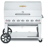 image of Crown Verity CV-MCB-48-SI 50/100-RDP 48" Outdoor Grill w/ Roll Dome Pkg, 50/100 lb. LP Tank