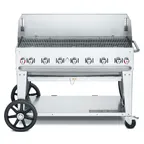 image of Crown Verity CV-MCB-48WGP-NG 48" Natural Gas Outdoor Grill/Charbroiler, Wind Guard Pkg, 114.000 BTU