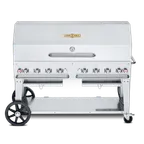 image of Crown Verity CV-MCB-60-1RDP-NG 60" Natural Gas Outdoor Grill w/ Single Roll Dome Pkg, 129.000 BTU