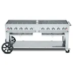 image of Crown Verity CV-MCB-72-SI BULK 72" Commercial Outdoor Grill/Charbroiler, Bulk LP Tank, 159.000 BTU