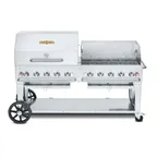 image of Crown Verity CV-MCB-72RWP-NG 72" Natural Gas Outdoor Grill, Roll Dome/ Wind Guard Pkg, 159.000 BTU