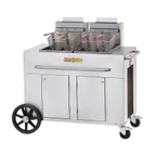 image of Crown Verity CV-PF-2 Outdoor Portable Gas Fryer, LP Gas, Double Tank
