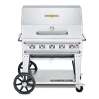 image of Crown Verity CV-RCB-36RDP 36" Pro Series LP Gas Outdoor Rentall Grill, Roll Dome Pkg, 79.500 BTU
