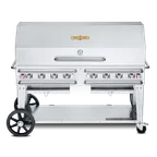 image of Crown Verity CV-RCB-60-1RDP-SI-BULK 60" Pro Series Outdoor Rentall Grill, Roll Dome Pkg, Bulk Tank