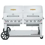 image of Crown Verity CV-RCB-60RDP-SI50/100 60" Outdoor Rentall Grill, Roll Dome Pkg, 50-100 lb. LP Tank