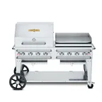 image of Crown Verity CV-RCB-60RGP-SI50/100 60" Outdoor Rentall Grill, Griddle/Roll Dome, 50-100 lb. Tank 