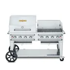 image of Crown Verity CV-RCB-60RWP-SI50/100 60" Outdoor Rentall Grill, Wind Guard Pkg, 50-100 lb. LP Tank