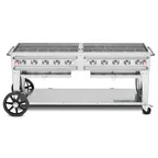 image of Crown Verity CV-RCB-72RDP-SI-BULK 72" Pro Series Outdoor Rentall Grill, Double Roll Dome, Bulk Tank