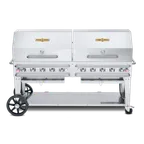 image of Crown Verity CV-RCB-72RDP-SI50/100 72" Outdoor Rentall Grill, Double Roll Dome, 50-100 lb. Tank