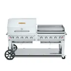 image of Crown Verity CV-RCB-72RGP 72" Pro Series Outdoor Rentall Grill w/ Griddle and Roll Dome Pkg 