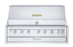 image of Crown Verity IBI48-LT 48" Built-In Outdoor Grill/Charbroiler, 7 Burners, Roll Dome and Light Pkg