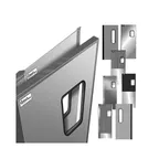 image of Curtron SPCD-30-SS-DBL-4848 Service-Pro® Cafe Series 30 Double Swinging Door