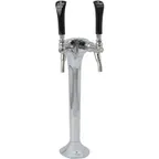 image of Crysalli CBR-V2C-SSX Water Tower, 21" x 12‑3/8" Chrome, 2 S/S Faucets, 1.5‑2 oz/s