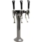 image of Crysalli CBR-V3BLC-SDLX Draft Tower, 3‑Valve, 21" Sparkling Water, Lever, Flow, 12½" Clearance