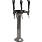 image of Crysalli CBR-V3BLC-SSX Draft Tower 21" 3‑Valve Black Chrome, Sparkling & Chilled Water, Flow