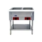 image of Atosa USA CSTEA-2C 30" Cookrite Steam Table, (2) Open Pan Wells