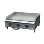 image of Culitek CULCTG36TNG 36" Countertop Thermostatic Gas Griddle w/ 1" Steel  Plate, 90.000 BTU