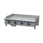 image of Culitek CULCTG48TNG 48" Countertop Thermostatic Gas Griddle with 1" Steel  Plate, 120.000 BTU