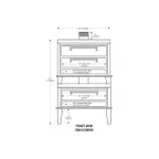 image of Peerless CW41/61B 50" Gas Bake Oven, Triple Deck