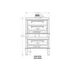 image of Peerless CW51/61B 50" Gas Bake Oven, Triple Deck