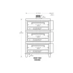 image of Peerless CW53BSC 56" Gas Bake Oven, Triple Deck, 12" High Section