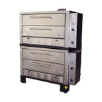 image of Peerless CW62PSC 56" Gas Pizza Deck Oven w/ Four Deck, Double-Stacked, 42”W x 32”D Interior, 7 High and 120,000 BTU