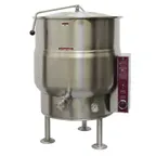 image of Crown EL-20 2/3 Jacket Stationary Electric Kettle w/ 20-Gal Capacity, Open Tri-Leg Base