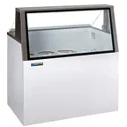image of Master-Bilt DD-46L 48" Low Glass Ice Cream Dipping Cabinet w/ Sneeze Guard