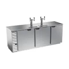 image of Beverage Air DD94HC-1-S 95" Draft Beer Cooler w/ 5 Kegs, 37.82 cu. ft., 2 Dual-Tap Towers