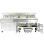 image of Frymaster/Dean SCFD460G 80" Decathlon Performance Fryer Battery, 4 X 75 lbs