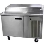 image of Delfield 18648PTBMP 48" 1-Section Refrigerated Pizza Prep Table w/ 1 Door, (6) 1/3 Size Pan