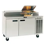 image of Delfield 18672PTBMP 72" 2-Section Refrigerated Pizza Prep Table w/ 2 Doors, (9) 1/3 Size Pan