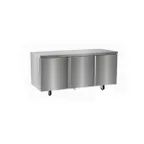 image of Delfield 4472NP 72" 3-Section Worktop Refrigerator w/ 3 Doors, 22.1 cu. ft.