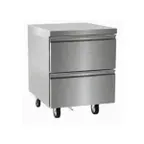 image of Delfield D4424NP 24" 1-Section Worktop Refrigerator w/ 2 Drawers, 6.35 cu. ft.