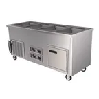 image of Delfield SFW-5-NU 96" Hot/Cold/Freezer Serving Counter, (5) Hot or Cold Food Wells